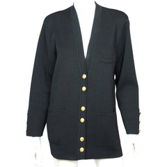 Saint James France Cardigan Sweater Wool Knit Yacht Wear Ladies US Size 12 - Poppy's Vintage Clothing