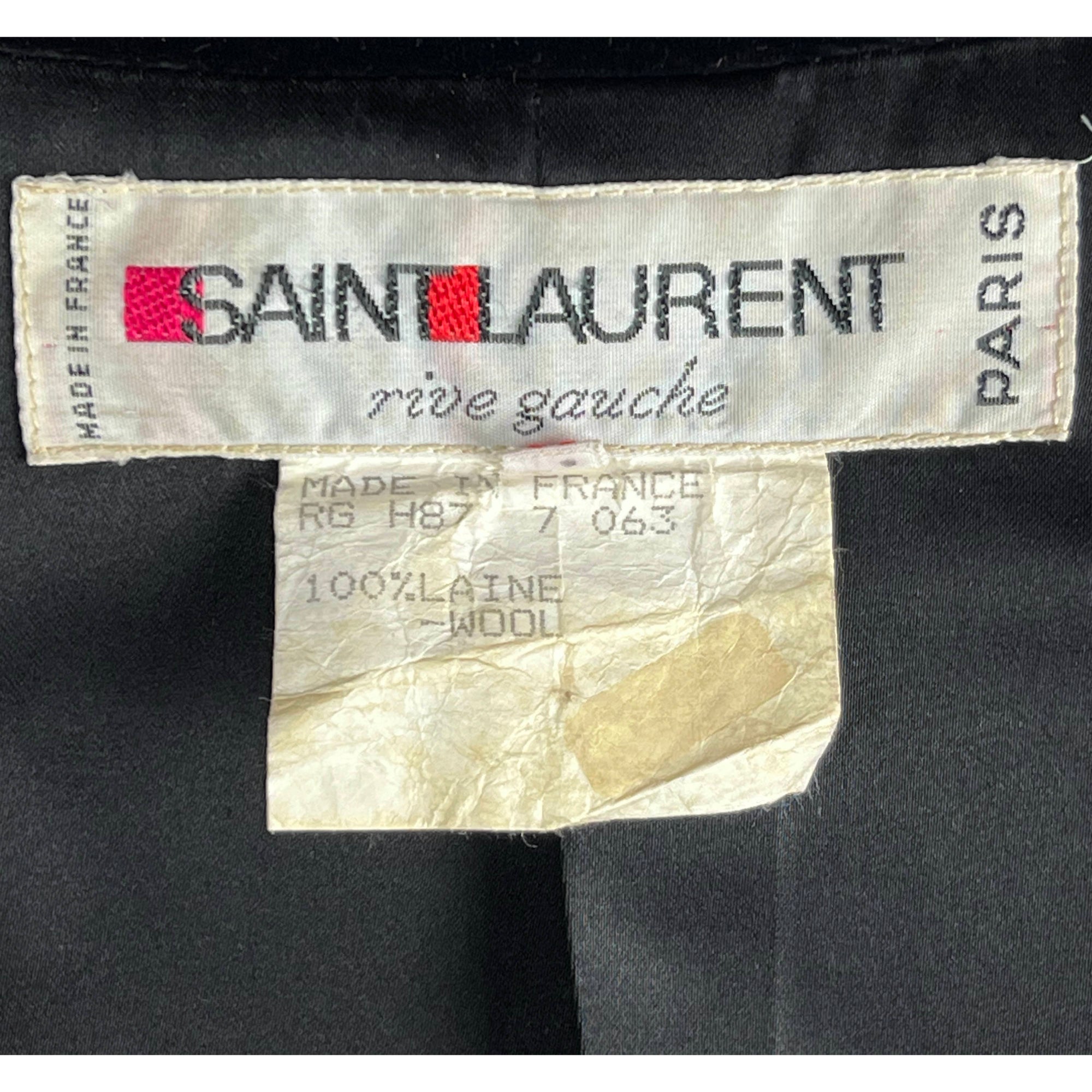 Vintage 1987 Yves Saint Laurent Coat Magenta Wool Size M