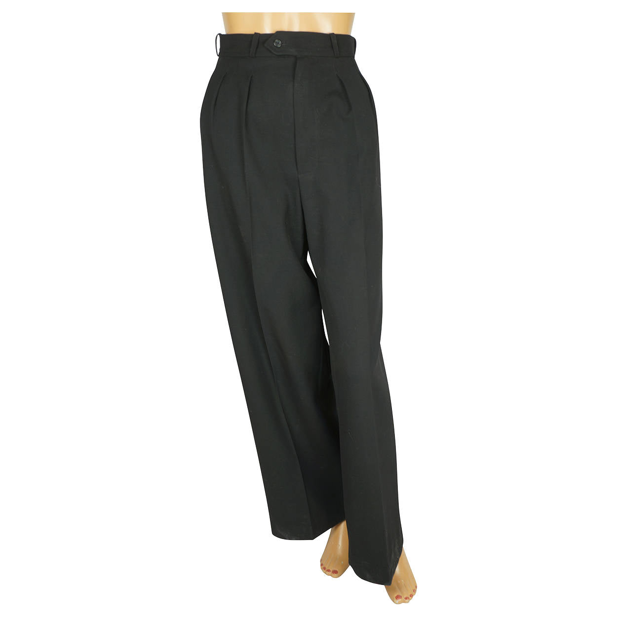 Yves Saint Laurent Three Piece Suit Jacket Pants &amp; Skirt Black Wool Ladies S M - Poppy's Vintage Clothing