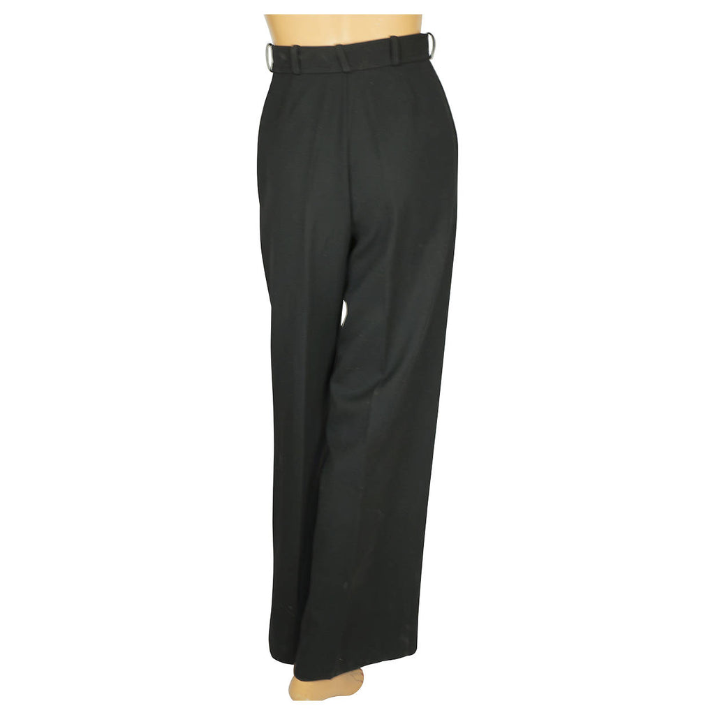 Yves Saint Laurent Three Piece Suit Jacket Pants &amp; Skirt Black Wool Ladies S M - Poppy's Vintage Clothing