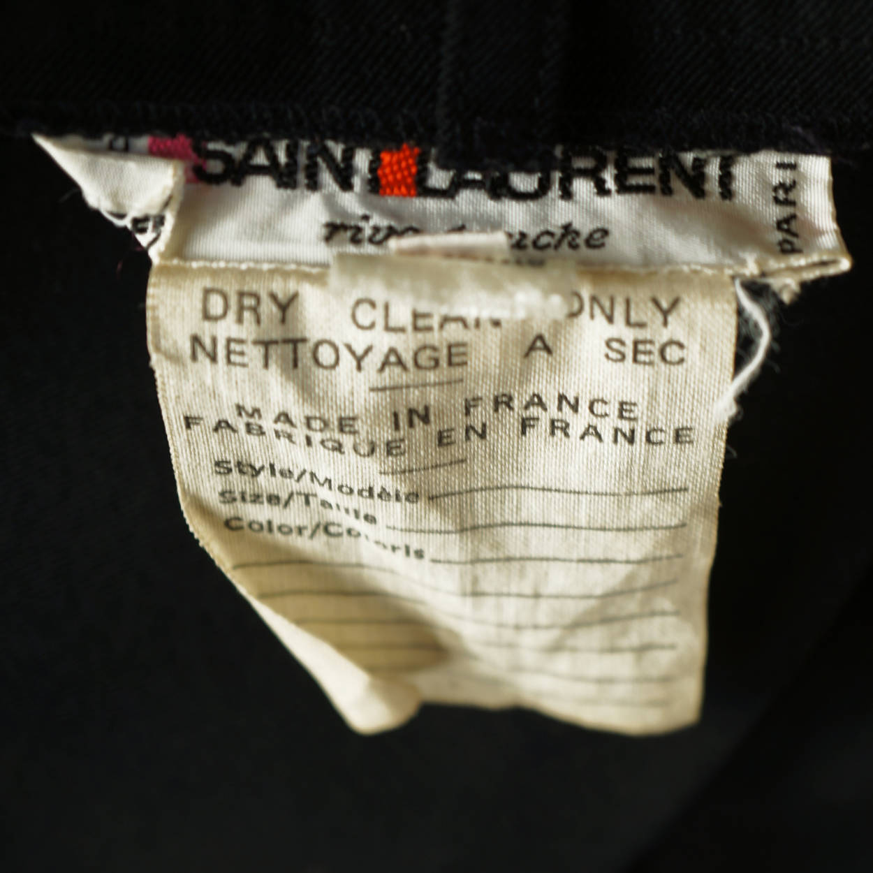 Yves Saint Laurent Three Piece Suit Jacket Pants &amp; Skirt Black Wool Ladies S M - Poppy's Vintage Clothing