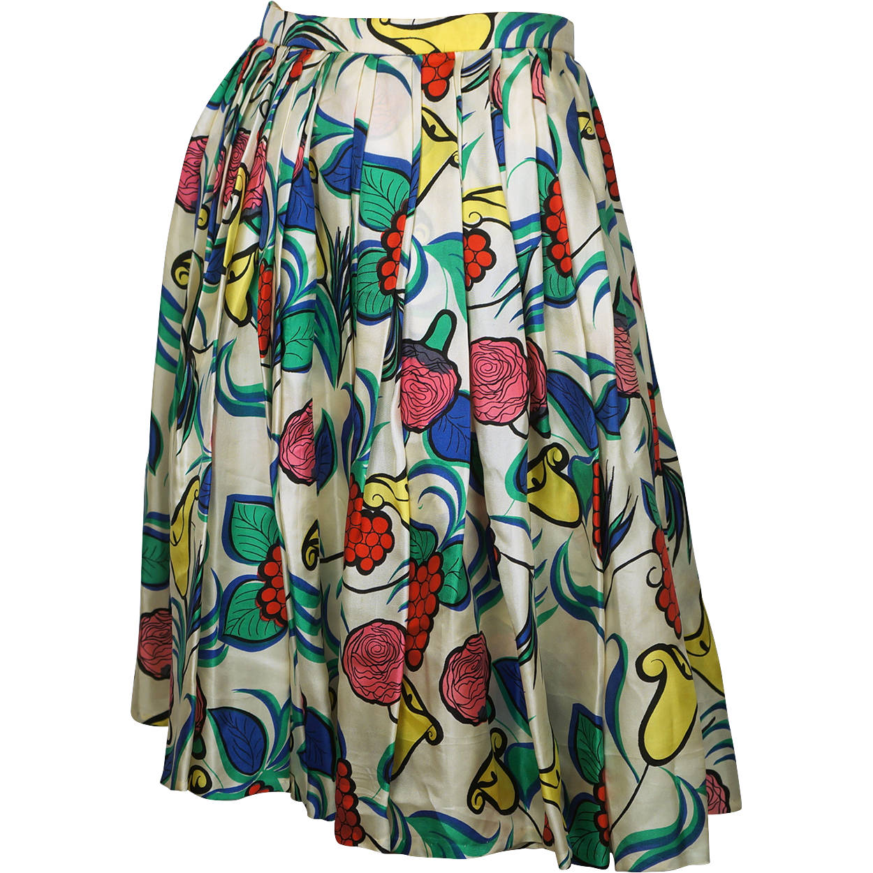 1950's antique Paris Couture Silk Skirt
