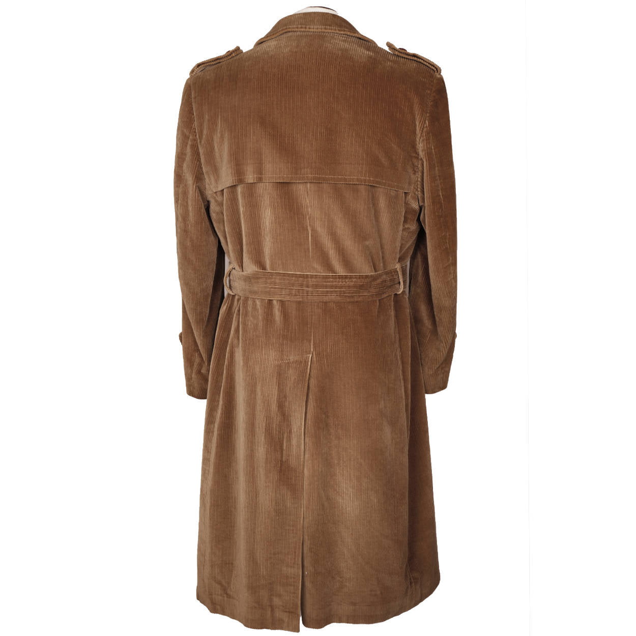 Vintage 70s Corduroy Mens Trench Coat Overcoat Samuelsohn American Hustle Style - Poppy's Vintage Clothing