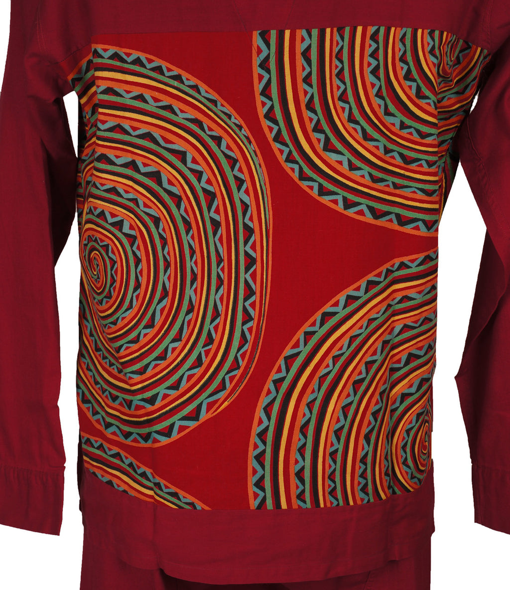 Vintage 60s Wild Design Tiki Print Mens Pajamas Size Medium by Weldon - Poppy's Vintage Clothing