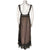 Vintage 50s Black Nylon Nightie Nightgown Saxon Lingerie