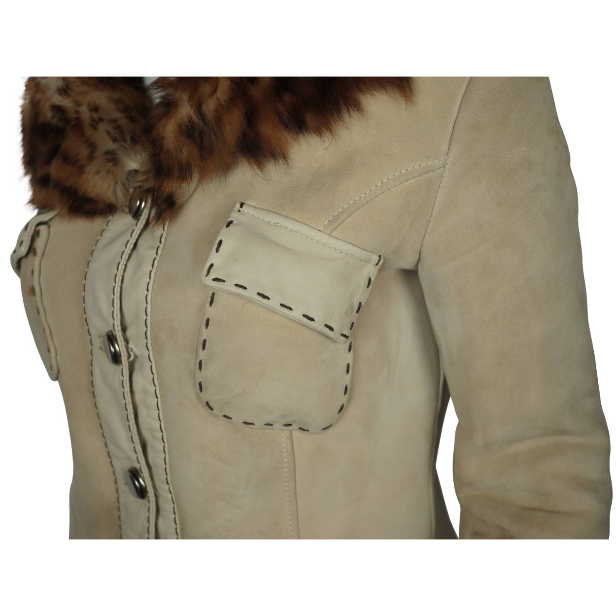 Vintage 70s Shearling Jacket Schianto Italy Ladies Size S M - Poppy's Vintage Clothing