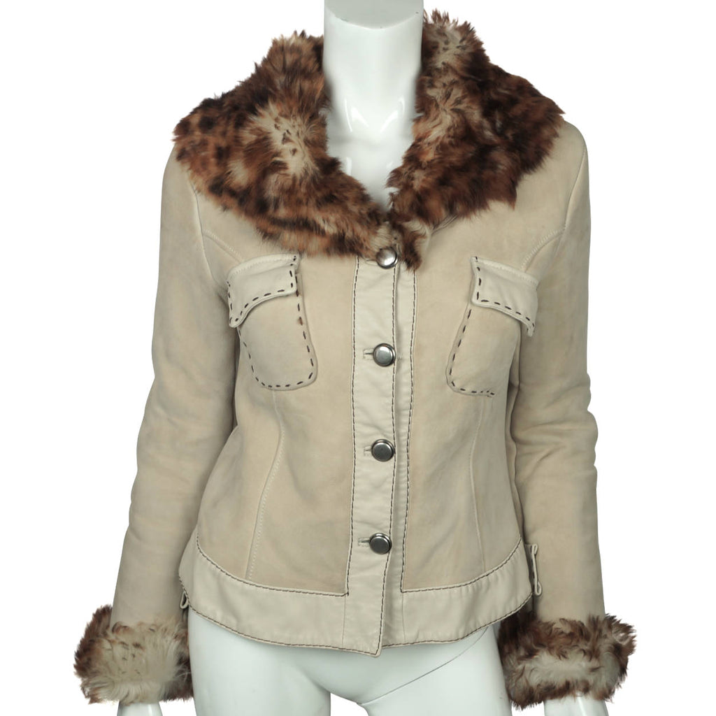 Vintage 70s Shearling Jacket Schianto Italy Ladies Size S M - Poppy's Vintage Clothing