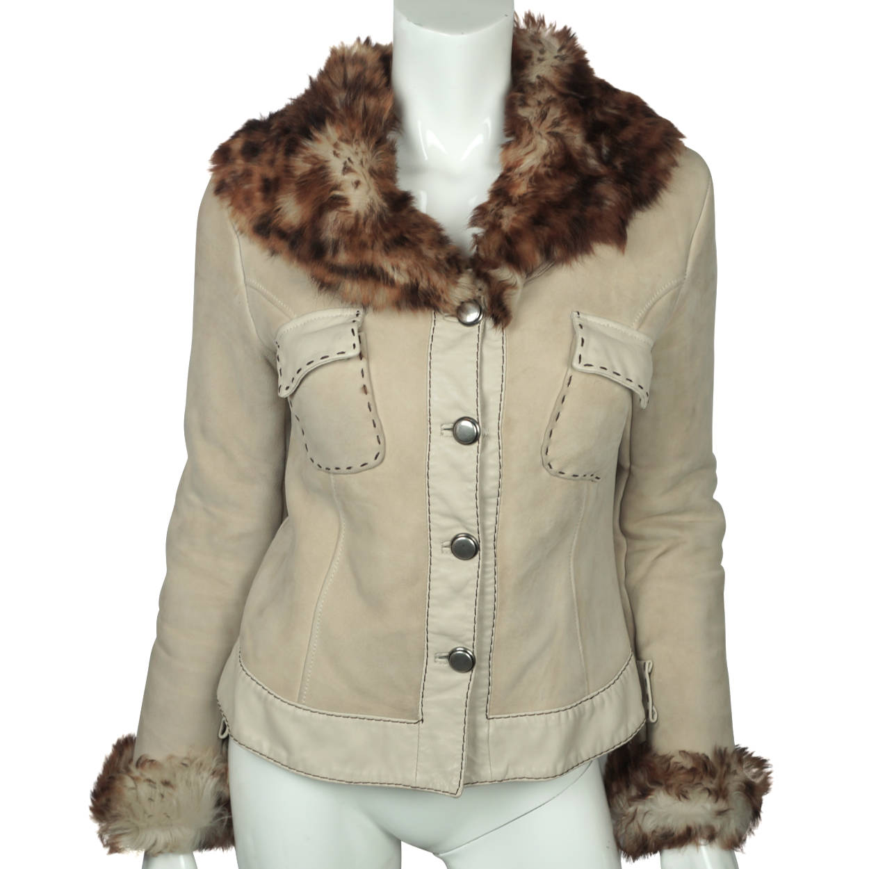 Vintage 70s Shearling Jacket Schianto Italy Ladies Size S M - Poppy's Vintage Clothing