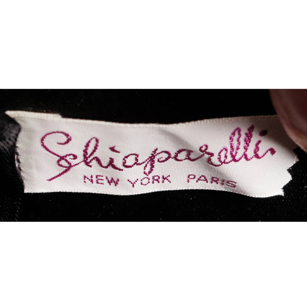Vintage Schiaparelli Paris Purse 1950s Black Antelope Suede Handbag - Poppy's Vintage Clothing