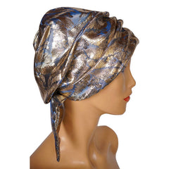 Vintage 1960s SCHIAPARELLI Paris TURBAN Hat - Gold LAME - Small - Poppy's Vintage Clothing