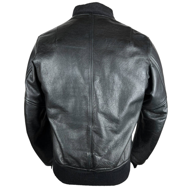 MA-1 Pebble-Grain Leather Bomber Jacket