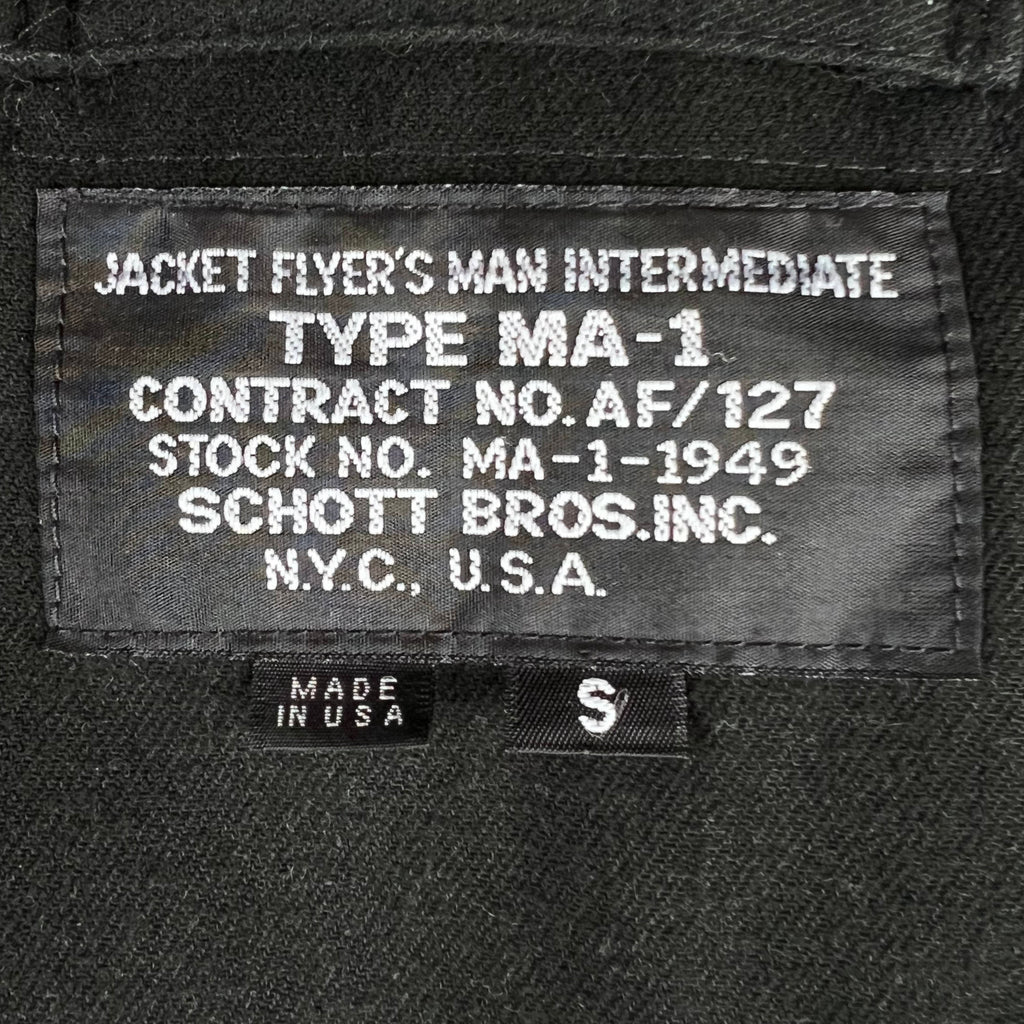 Schott Bros Leather Flight Jacket MA-1 224 Pebble Finish Sml