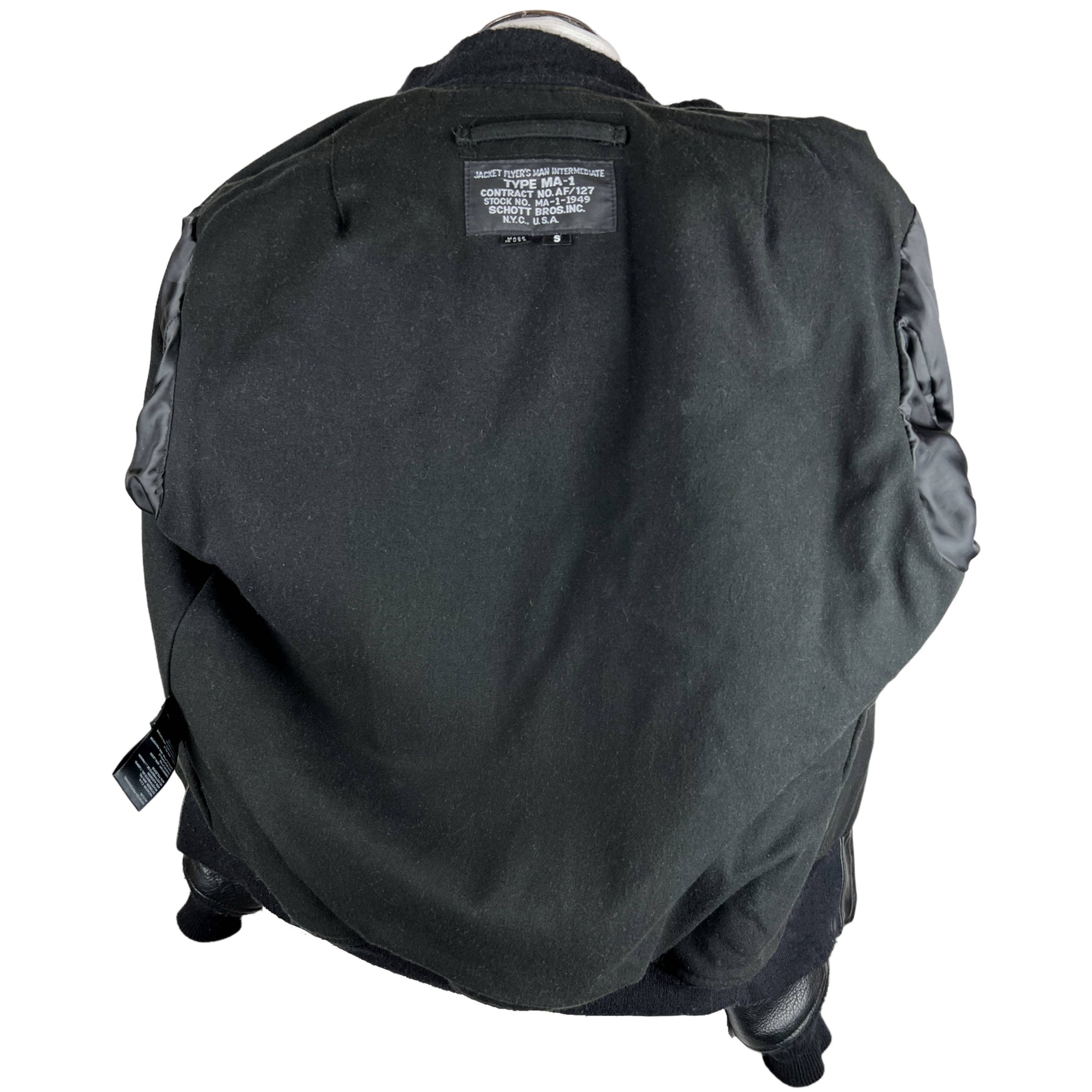 Schott Bros Leather Flight Jacket MA-1 224 Pebble Finish Sml