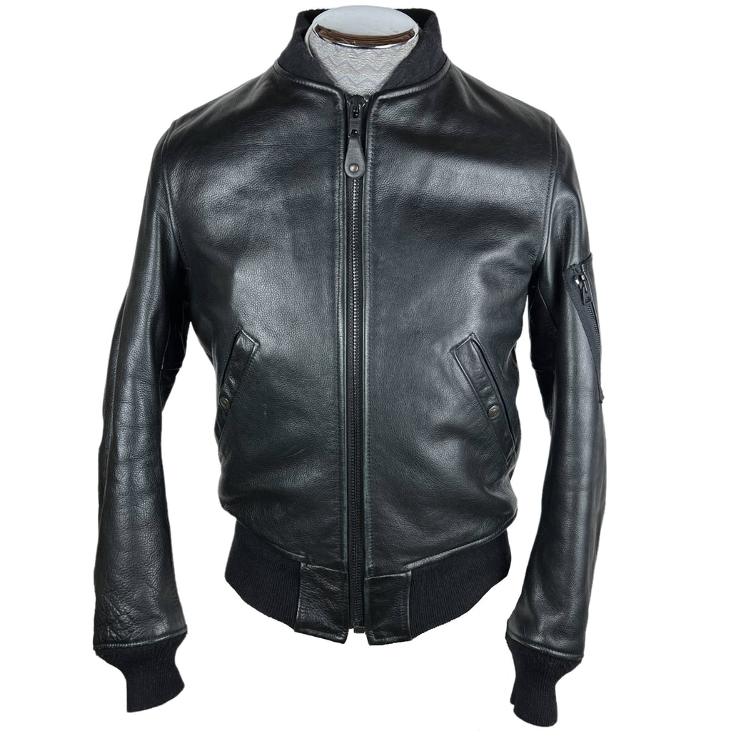 Schott Bros Leather Flight Jacket MA-1 224 Pebble Finish Sml