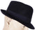 Vintage 1950s Scott and Co  of London Mens Trilby Fedora Hat Midnight Blue 7 1/4 - Poppy's Vintage Clothing
