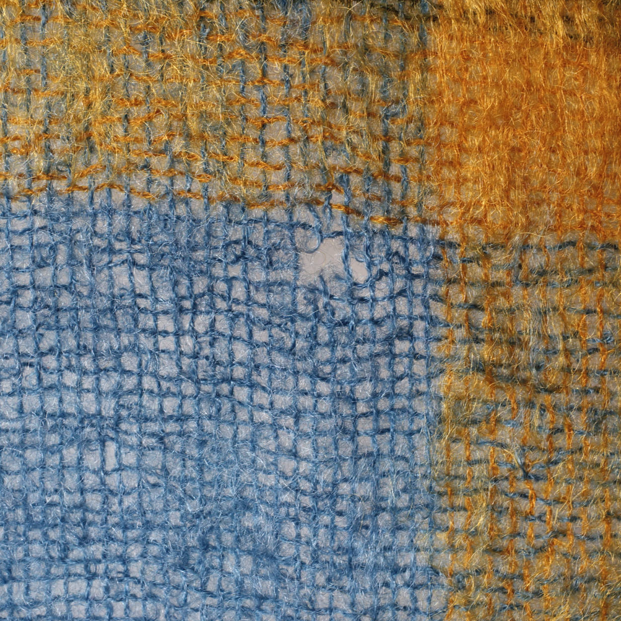 Vintage Scottish Mohair Shawl Plaid Throw Blanket Holt Renfrew 54” x 68” - Poppy's Vintage Clothing