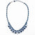 1960s Vintage Sherman Rhinestone Necklace Blue Tones 16”