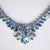Vintage 1950s Sherman Necklace Aurora Blue Rhinestone AB 17 Inch - Poppy's Vintage Clothing