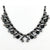 60s Vintage Sherman Rhinestone Necklace Black & Crystal 16”