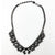 60s Vintage Sherman Rhinestone Necklace Black & Crystal 16”