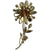 Vintage 60s Sherman Rhinestone Brooch Figural Flower Signed