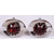 Vintage Sherman Senator Red Rhinestone Cufflinks - Poppy's Vintage Clothing