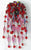 Sherman Red & Pink Crystal Brooch Dangling Waterfall - Poppy's Vintage Clothing