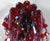 Sherman Red & Pink Crystal Brooch Dangling Waterfall - Poppy's Vintage Clothing