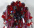 Sherman Red & Pink Crystal Brooch Dangling Waterfall - Poppy's Vintage Clothing