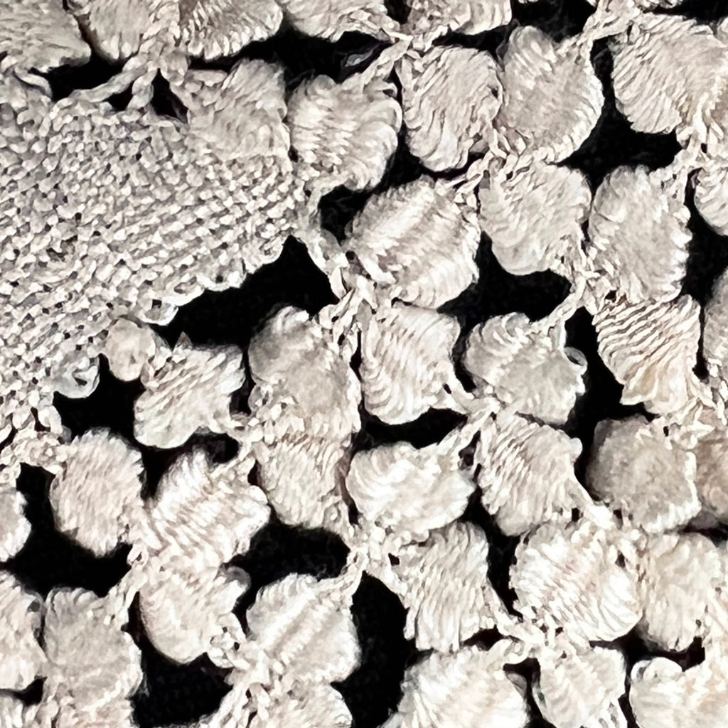 Large Antique Maltese Silk Lace Collar Hand Made Victorian