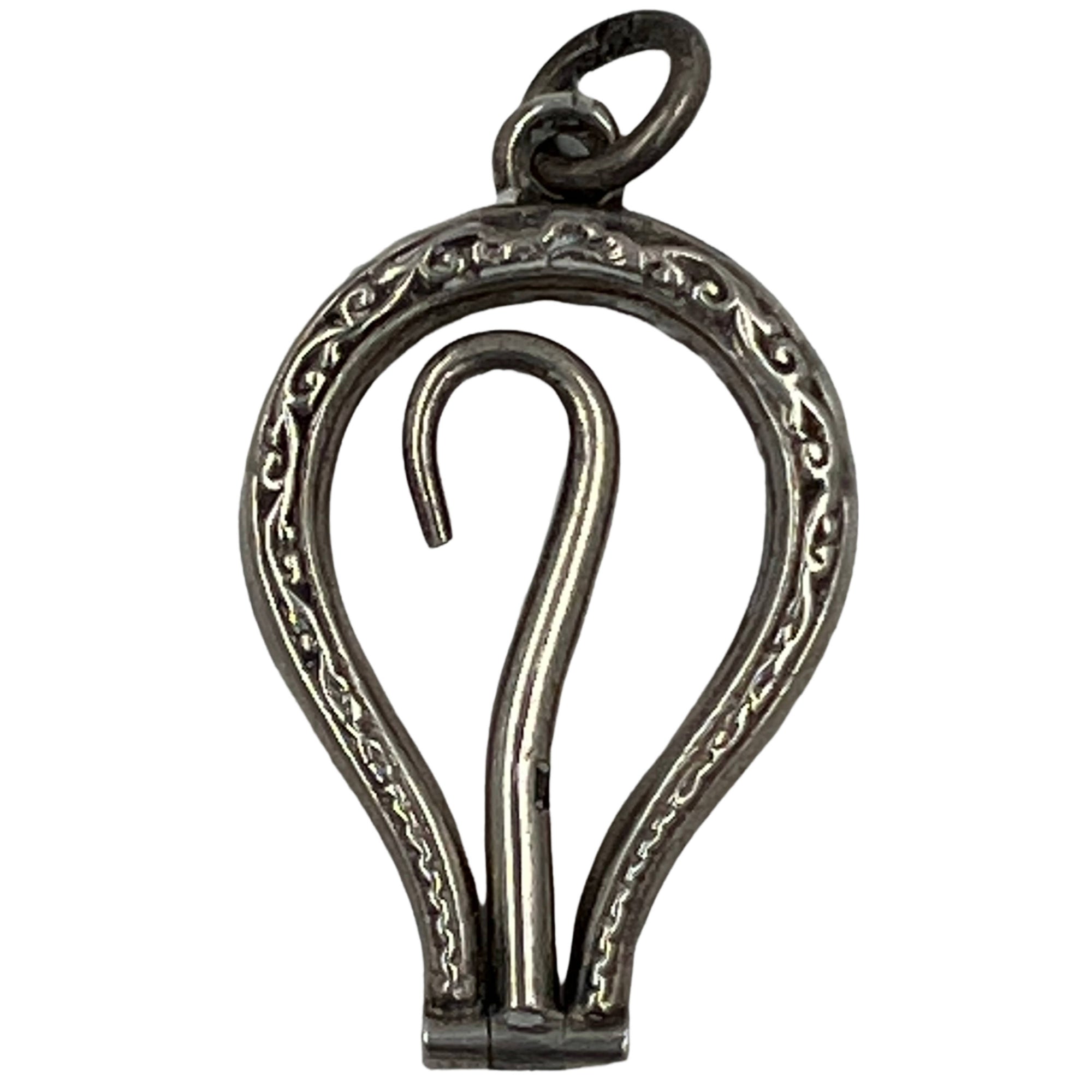 Antique Button Hook Folding Sterling Silver For Chatelaine 