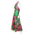 Vintage 1960s Halter Maxi Dress Floral Chiffon
