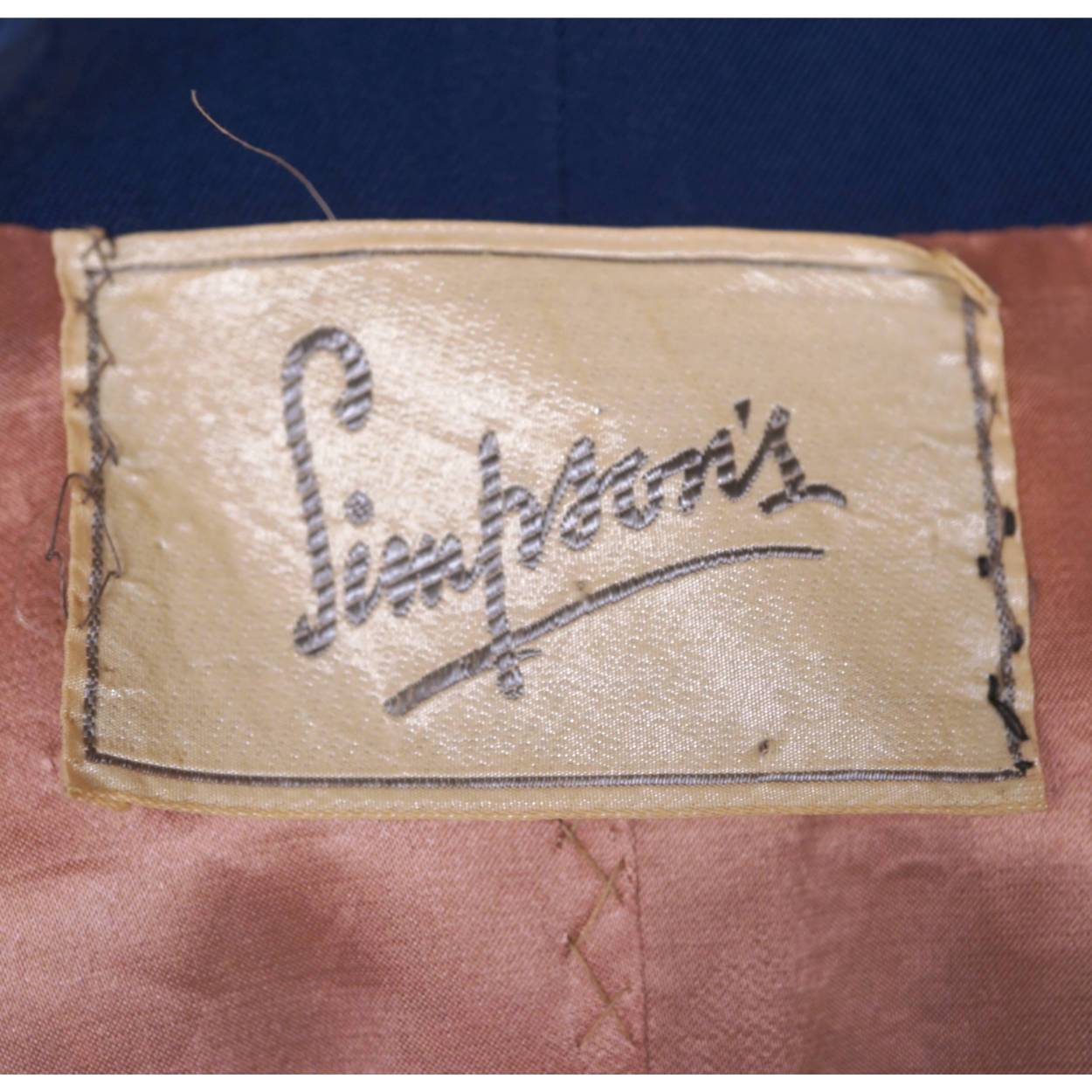 Vintage 1940s Ladies Blue Suit Jacket Simpsons Canada Size M - Poppy's Vintage Clothing