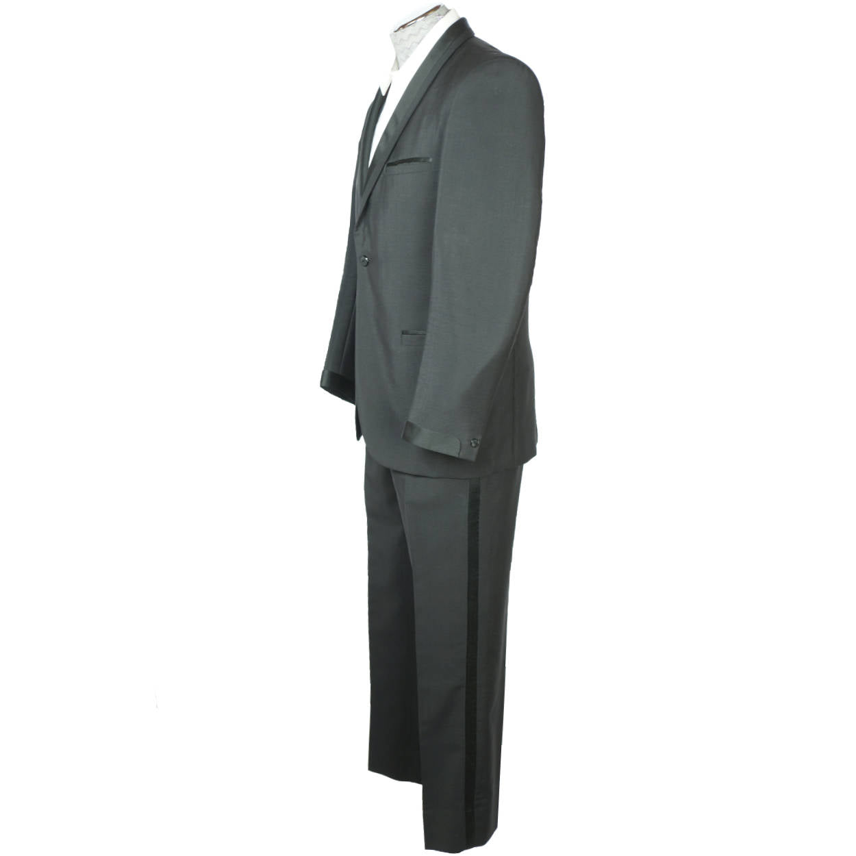Vintage 60s Mohair Tuxedo Wedding Suit Mens Formal Wear 38 - Poppy's Vintage Clothing