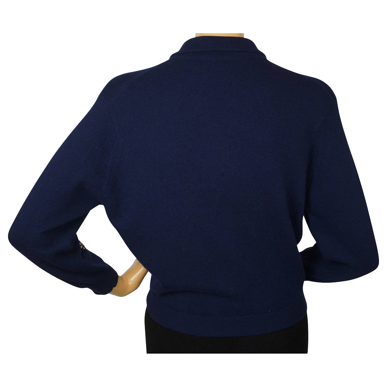 Vintage Scottish Cashmere Sweater Pringle Hand Laid Intarsia Cardigan Ladies M - Poppy's Vintage Clothing