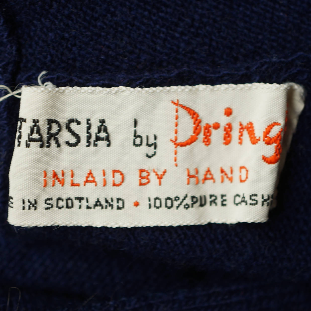 Vintage Scottish Cashmere Sweater Pringle Hand Laid Intarsia Cardigan Ladies M - Poppy's Vintage Clothing