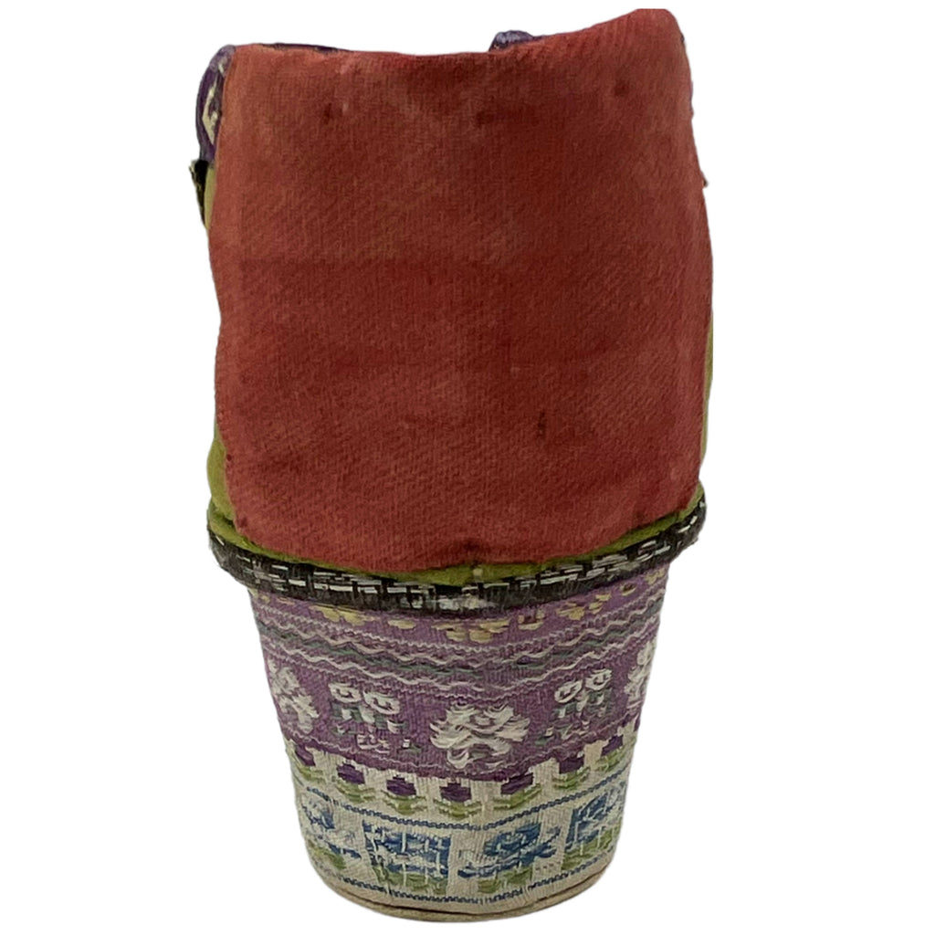 Antique Chinese Lotus Shoe for Bound Feet Green Silk