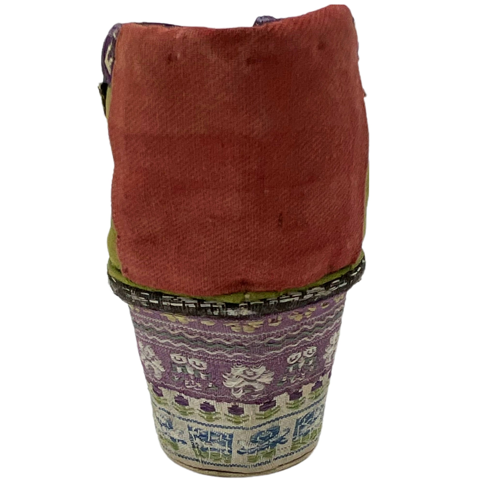 Antique Chinese Lotus Shoe for Bound Feet Green Silk