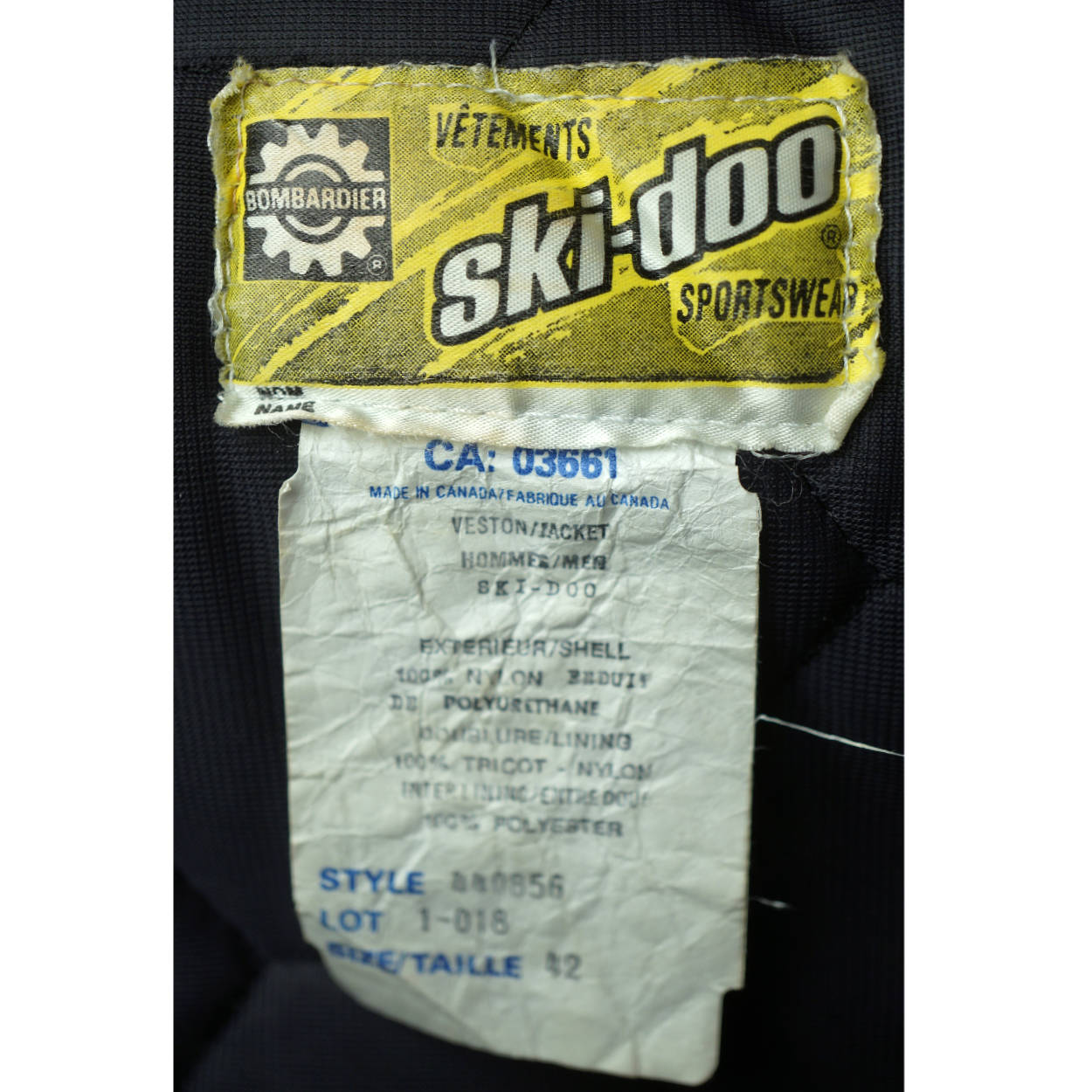 Vintage Ski-doo Bombardier snowmobile patch 3 Inches In Diameter