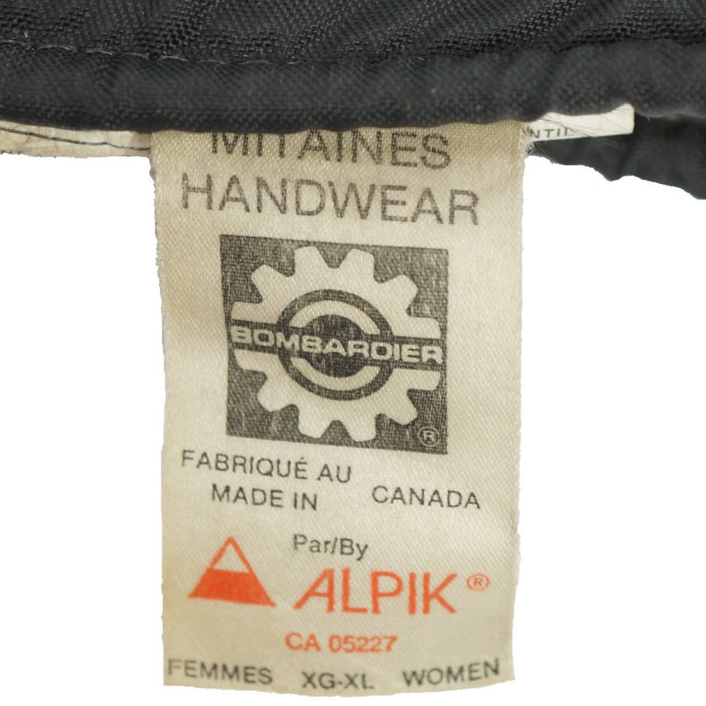 Vintage 70s Ski Doo Snowmobile Mittens Bombardier Womens XL - Poppy's Vintage Clothing