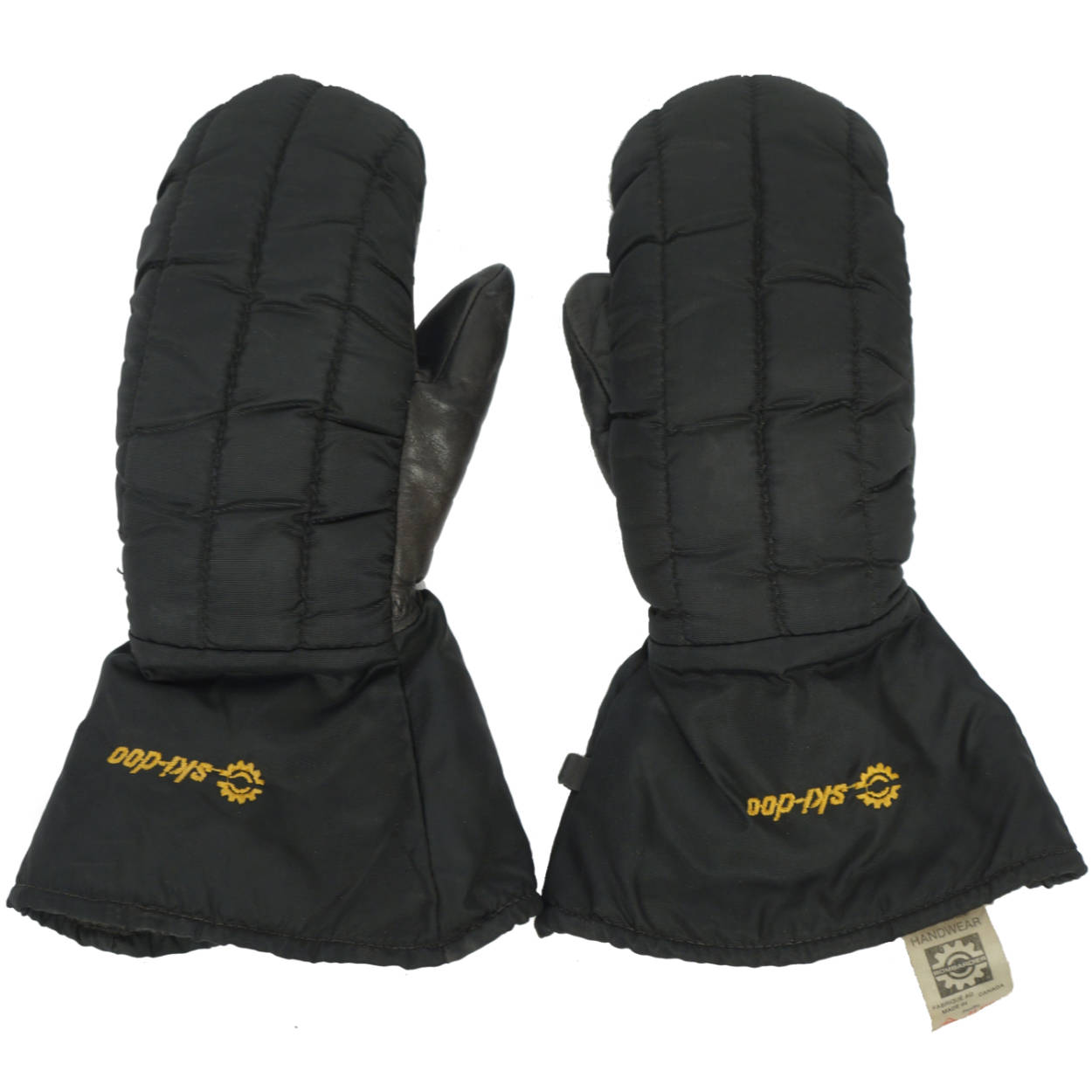 Vintage 70s Ski Doo Snowmobile Mittens Bombardier Womens XL - Poppy's Vintage Clothing