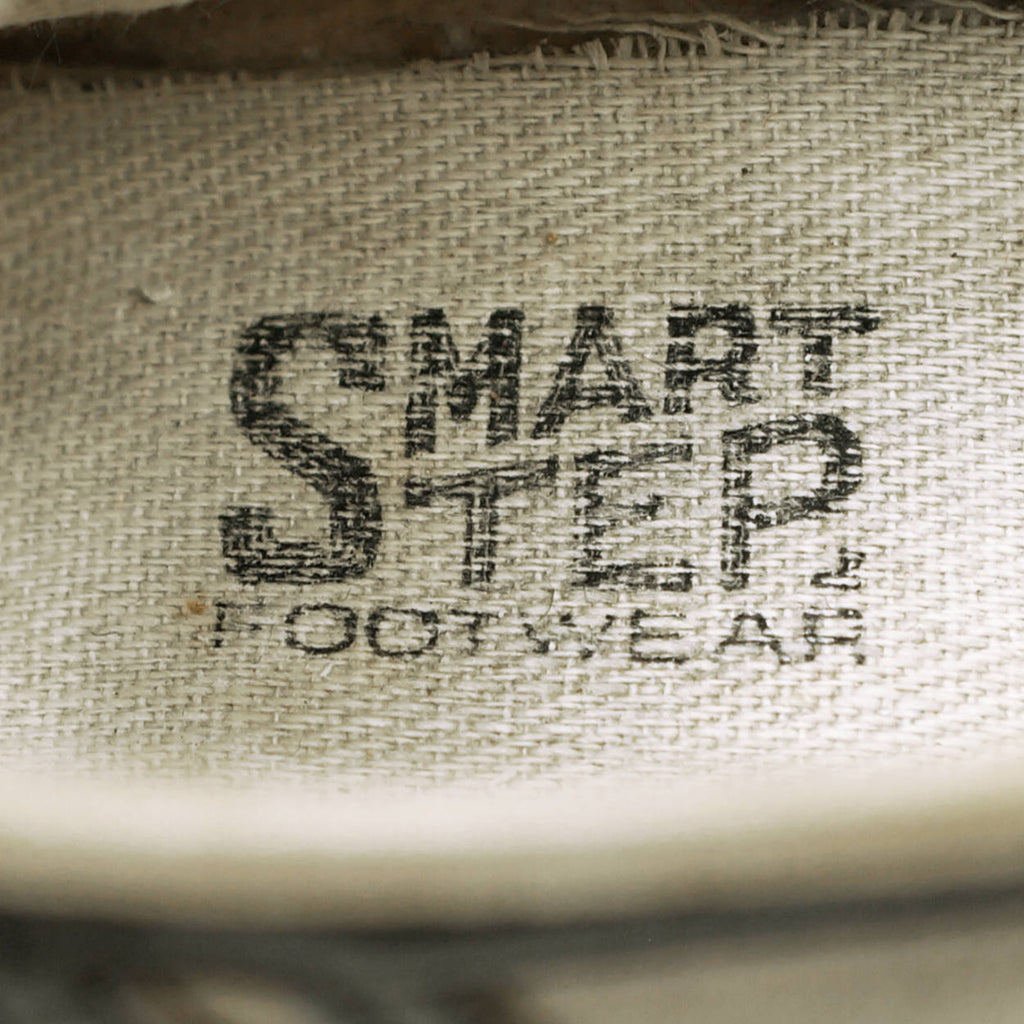 Vintage 1920s Flapper Shoes Canvas &amp; Leather with Box Smart Step Canada Sz Small - Poppy's Vintage Clothing