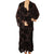 Vintage Sonia Rykiel Paris Black Devore Velvet Dress Sleeveless w Shawl Wrap Size L 12 - Poppy's Vintage Clothing