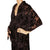 Vintage Sonia Rykiel Paris Black Devore Velvet Dress Sleeveless w Shawl Wrap Size L 12 - Poppy's Vintage Clothing
