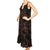 Vintage Sonia Rykiel Paris Black Devore Velvet Dress Sleeveless w Shawl Wrap Size L 12 - Poppy's Vintage Clothing