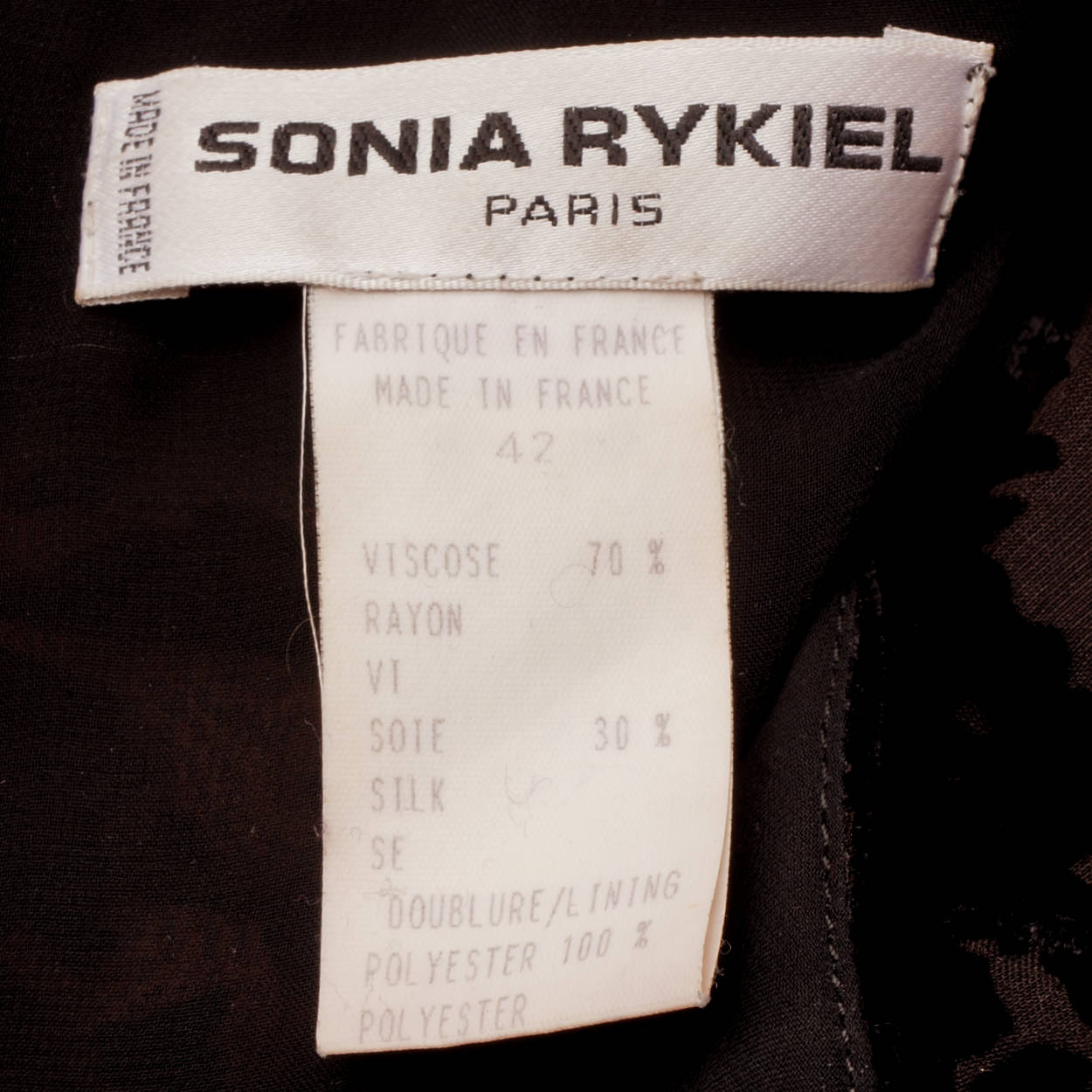 Vintage Sonia Rykiel Paris Black Devore Velvet Dress Sleeveless w Shawl Wrap Size L 12 - Poppy's Vintage Clothing