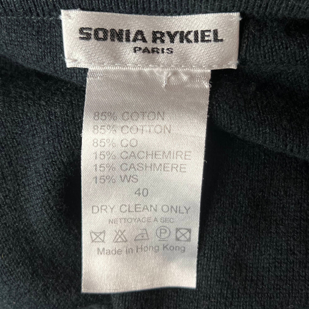 Vintage Sonia Rykiel Intarsia Sweater Man Woman Faces Sz 40