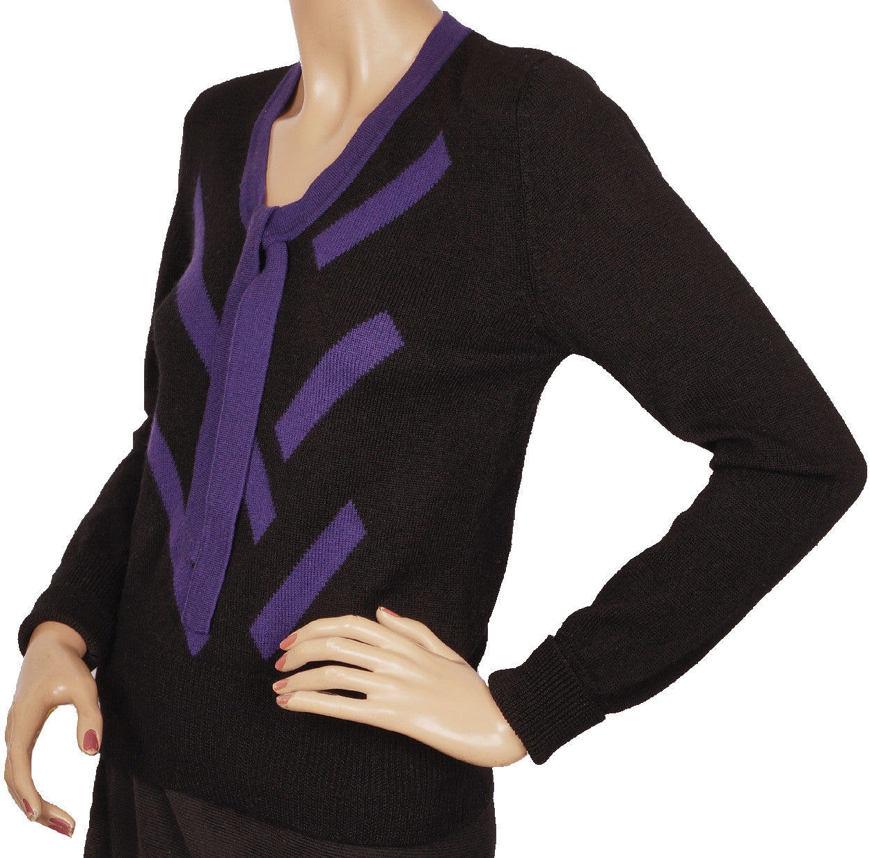 Sonia Rykiel 1980s Black Lurex Stripe Sweater