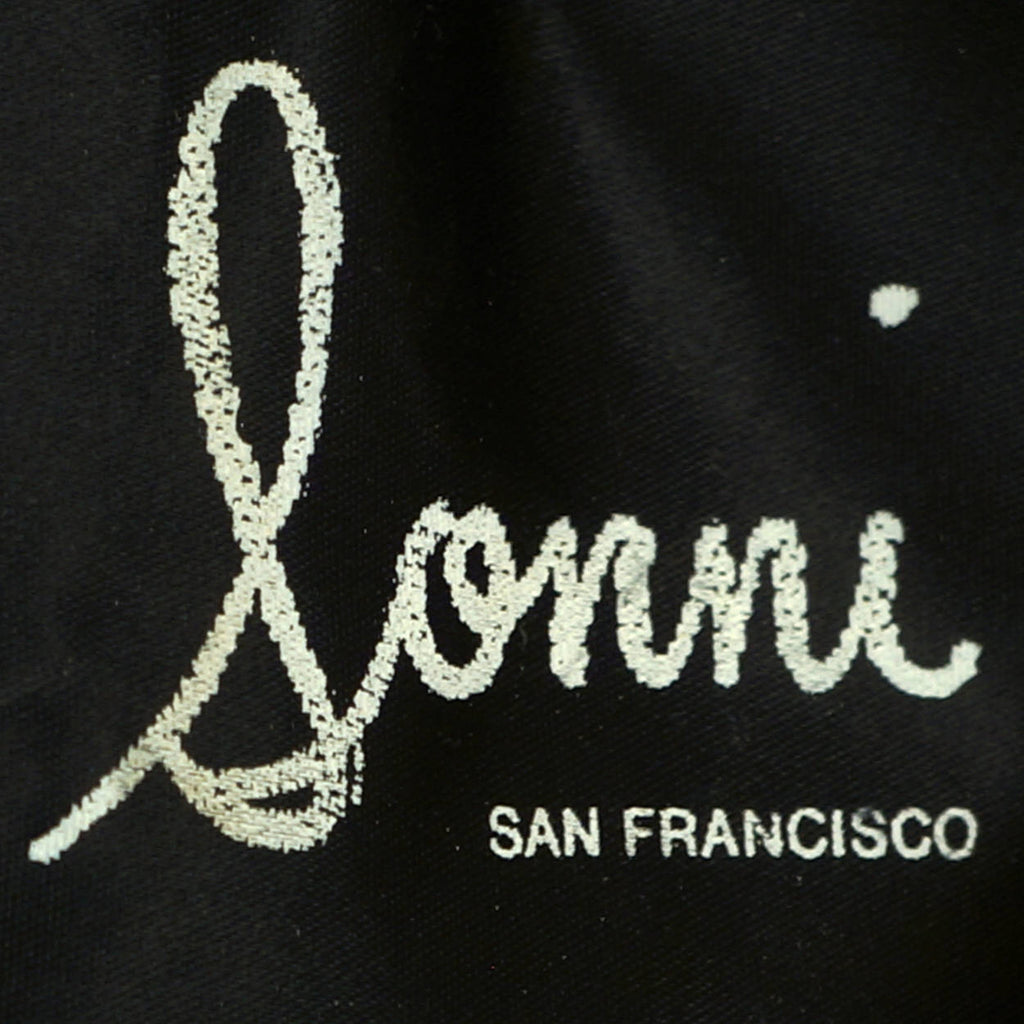 Vintage 1980s Sonni of San Francisco Hat Black Wool &amp; Net Wide Brim Size M - Poppy's Vintage Clothing