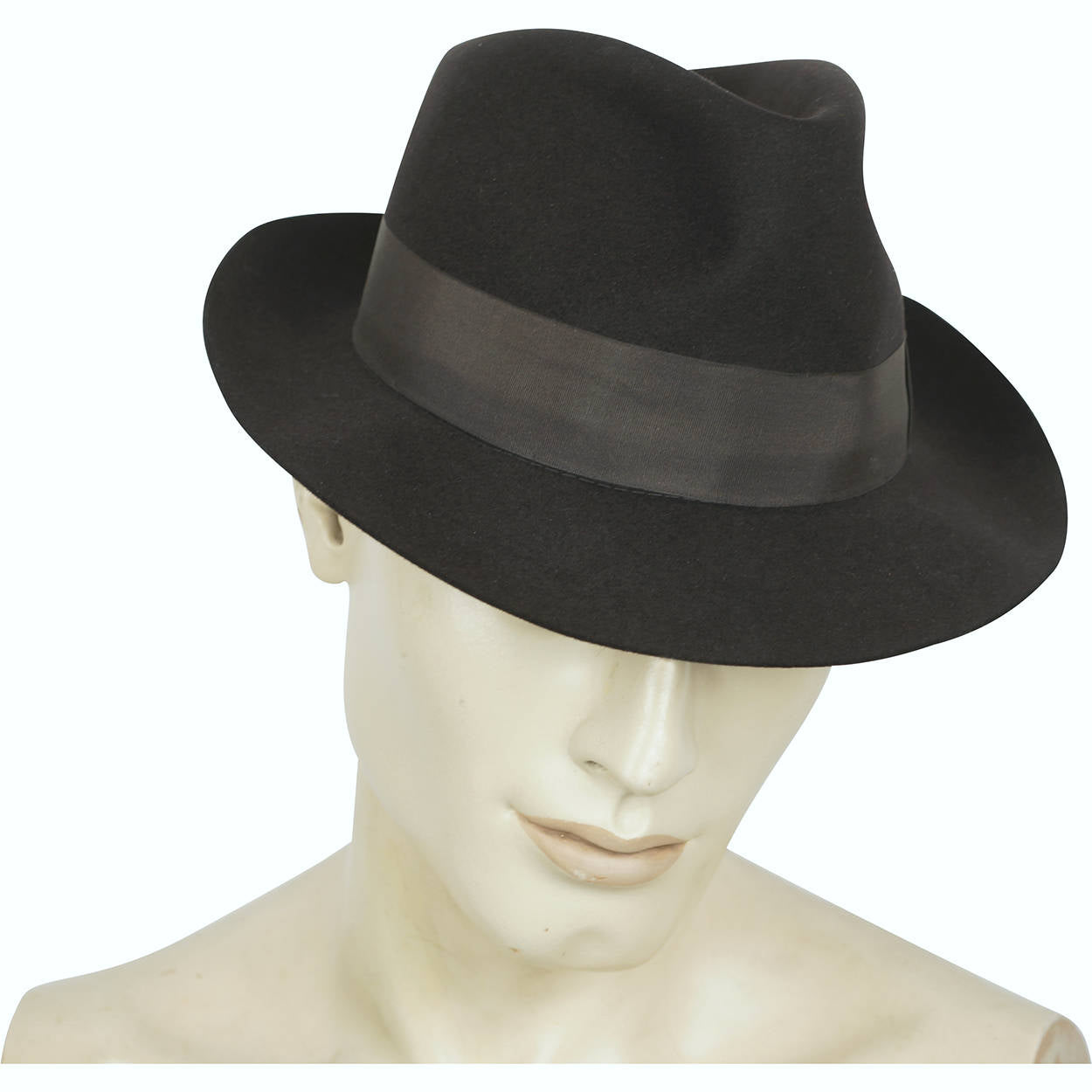 Vintage 1950s Mens Fedora Hat Mossant France Sools Paris Fur Felt Size M 7 1/8 - Poppy's Vintage Clothing
